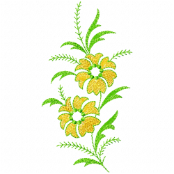 Flowers And Tree Embroidery Design 11